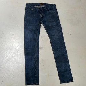 WESC Selvedge Marble Blue super skinny stretch denim, size 30